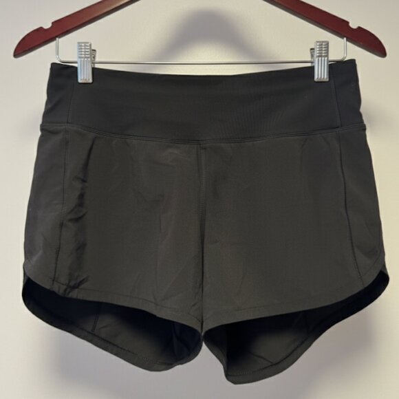 Lululemon Speed Up Mid-Rise Lined Short 4" - Black, Size 6 (EUC) - Picture 1 of 4
